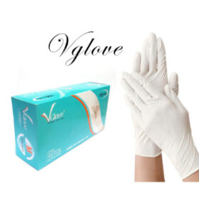 Găng tay y tế có bột VGlove 24cm màu trắng GT615-199
